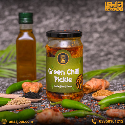 Green Chilli Pickle (ہری مرچ کا اچار)